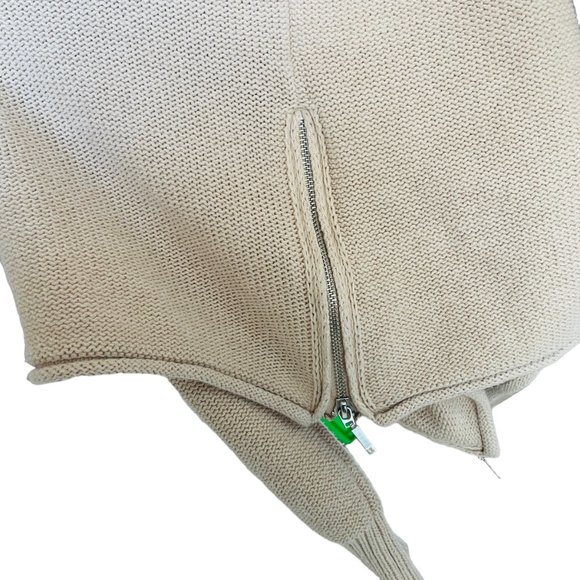 Tribal Jeans cream sweater with zippers on side - Picture 3 of 6